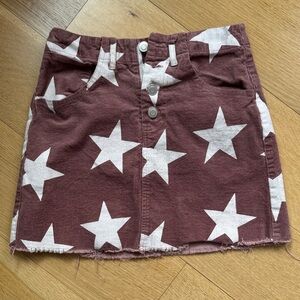Altar'd State Burgundy and White Star Mini Skirt